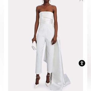 Worn once! Solace London Harlow Draped Satin Jumpsuit